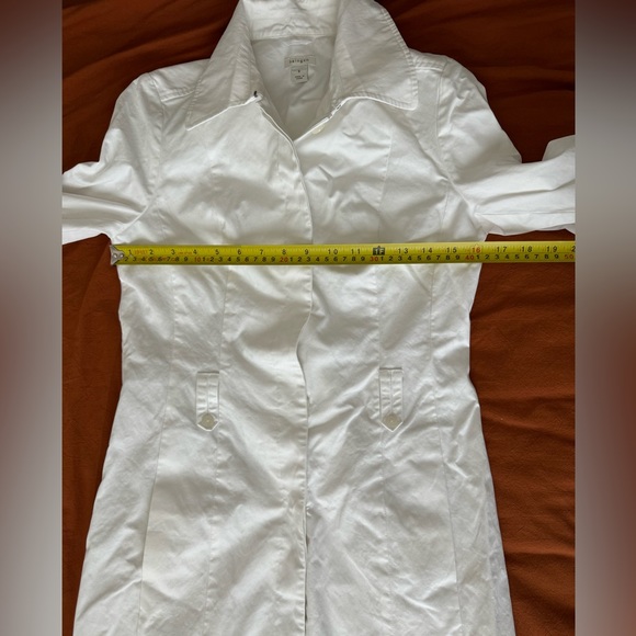 Halogen White Trench Coat size Small Without Belt - Picture 13 of 14